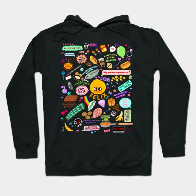 Felix doodle Hoodie by thevampywolf